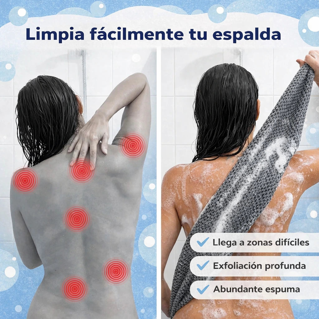 TOALLA EXFOLIANTE ANTIBACTERIANA CLARIA