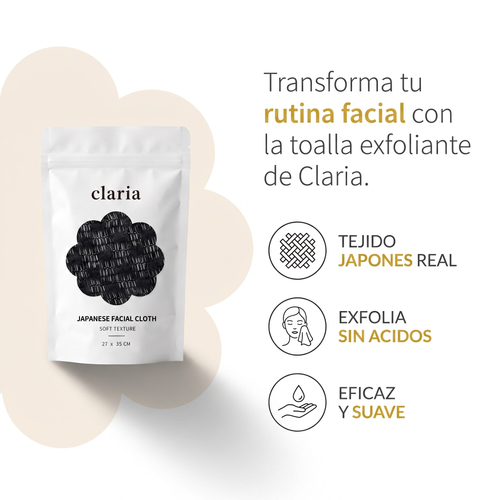 PACK 3 SERVIETTES EXFOLIANTES VISAGE ANTIBACTÉRIENNES CLARIA