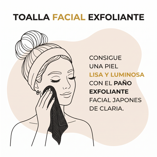 PACK 3 SERVIETTES EXFOLIANTES VISAGE ANTIBACTÉRIENNES CLARIA